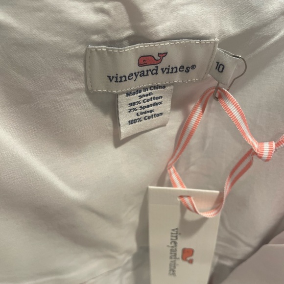Vineyard Vines ocean life strapless dress in white cap, size 10, NWT. - Picture 3 of 4